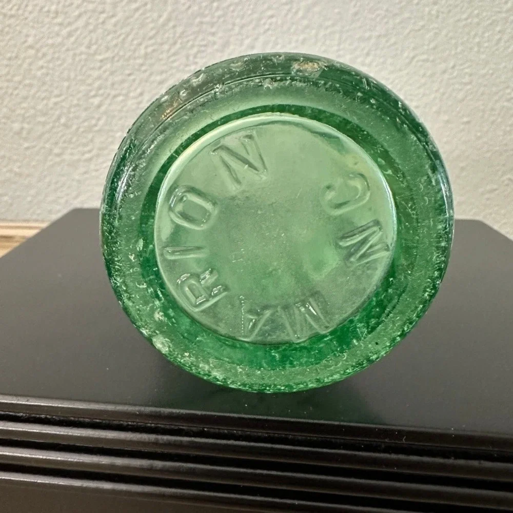 Coca Cola Vintage Collectible Glass Marion NC Green Contour Soda Bottle